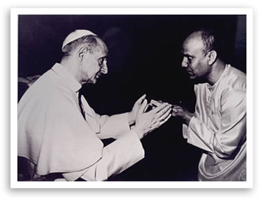 Sri Chinmoy und Papst Paul VI.