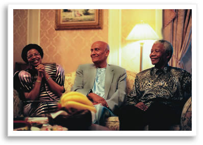 Graça Mandela, Sri Chinmoy, Nelson Mandela