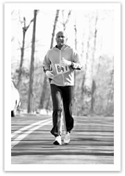 Sri Chinmoy beim Jogging
